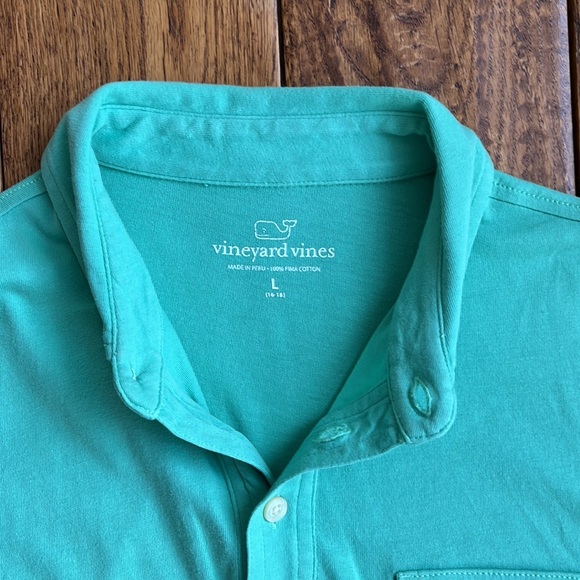 Youth boys Vineyard Vine polo mint green L - Picture 2 of 5